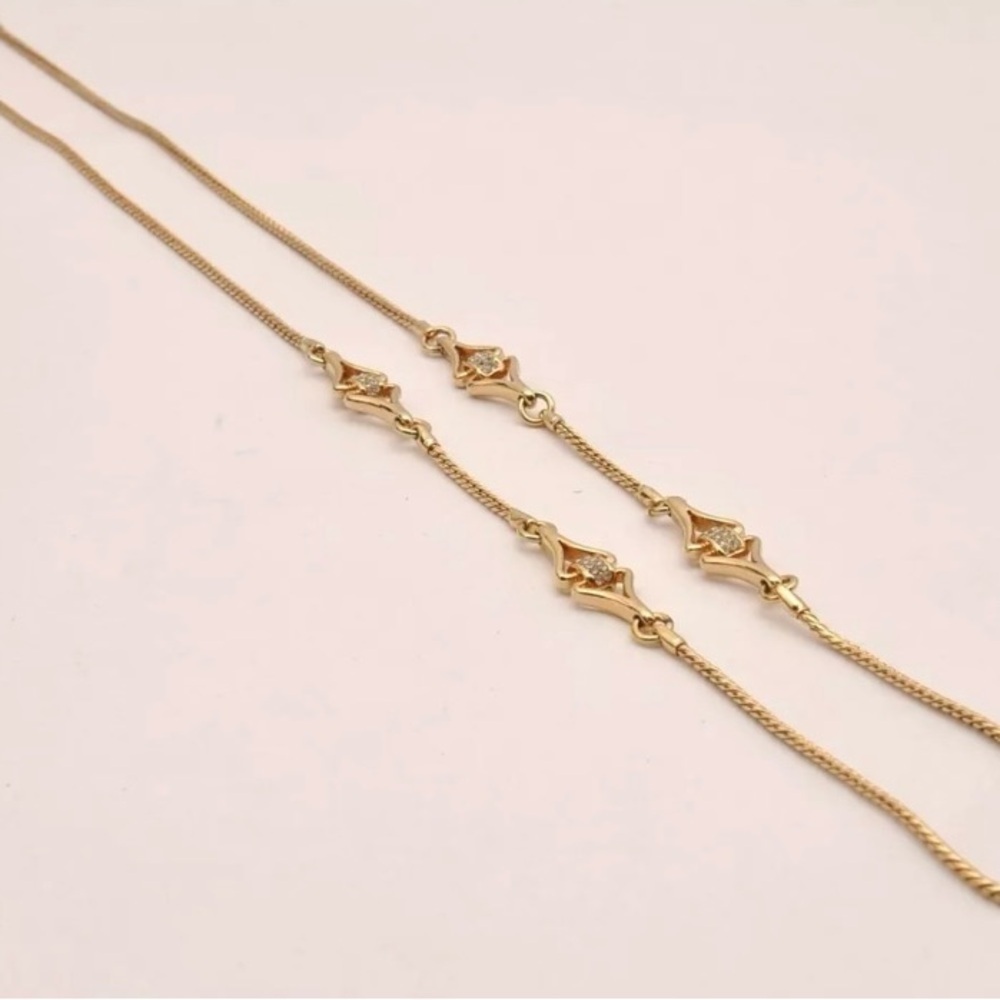 Christian Dior Gold Tone Chain‎ Rhinestone Pendant Necklace CD | PRELOVED!!💎 - Picture 12 of 12